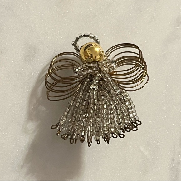 Vintage Handcrafted Wire Angel Brooch - Picture 1 of 13